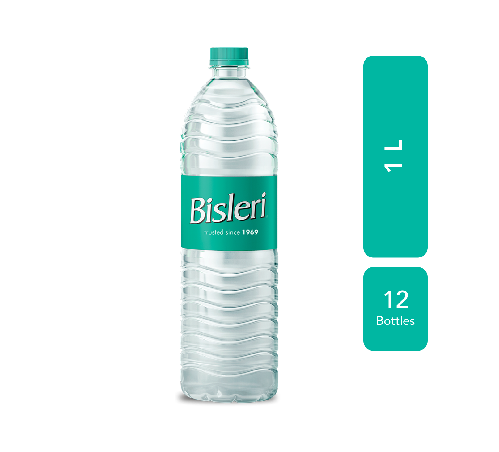 Bisleri 1 L Packaged Drinking Water (Case Of 12 Bottles)